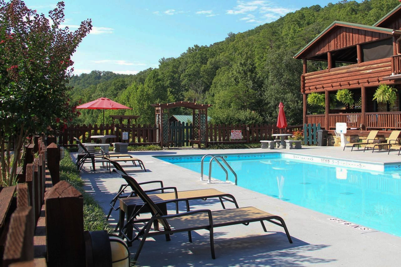 pool area with lounge chairs