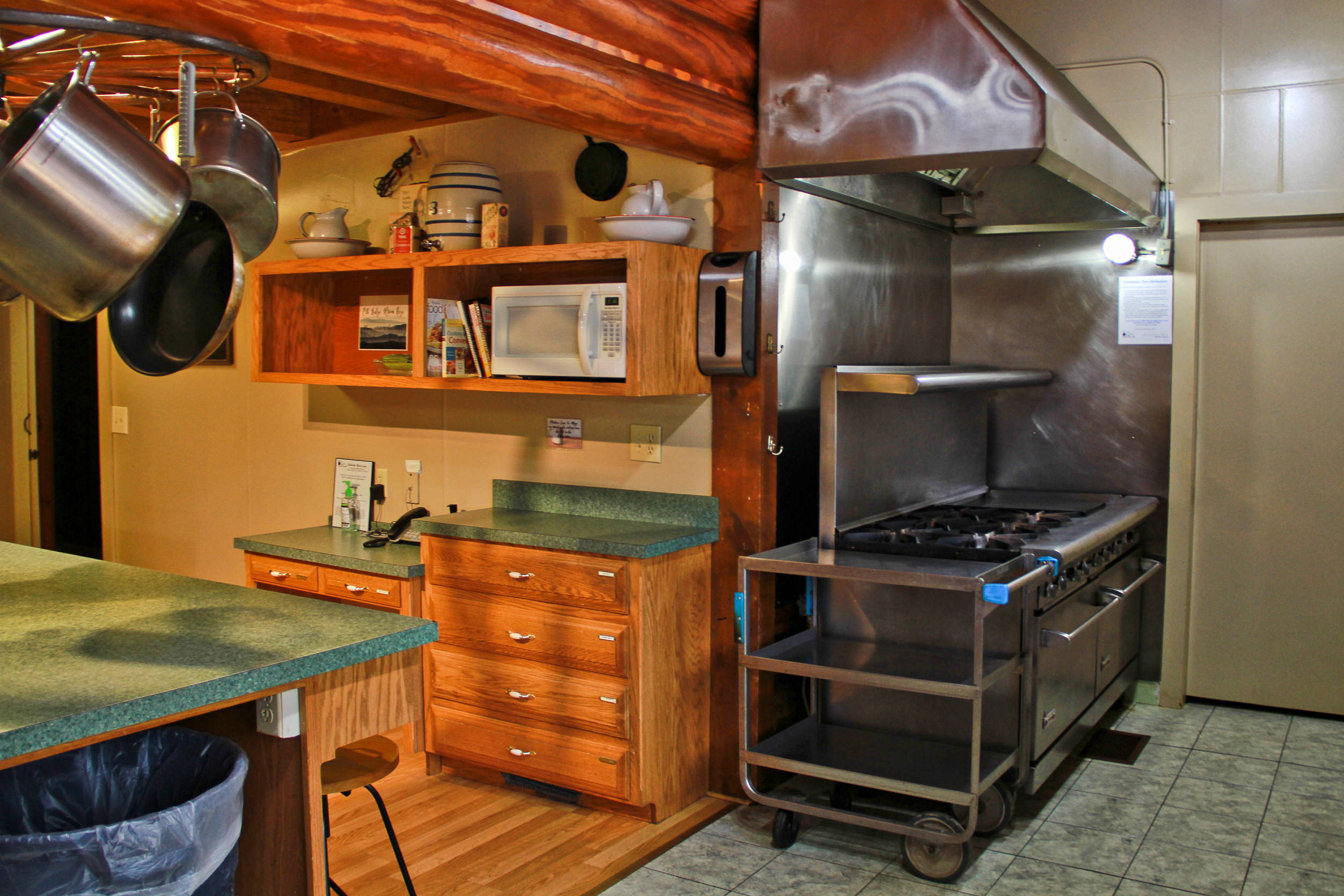 gas stoves in kitchen area