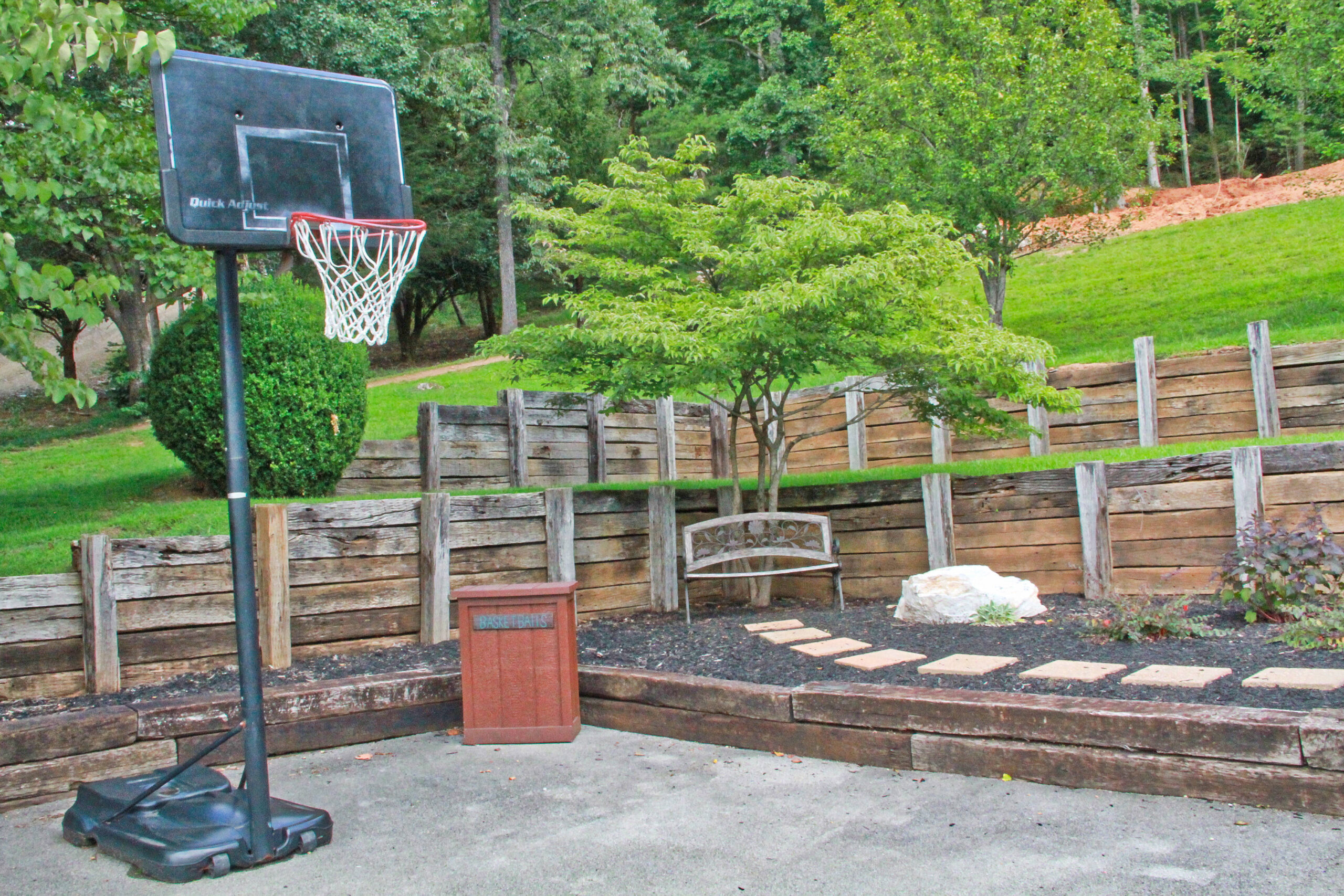 basketball board and area